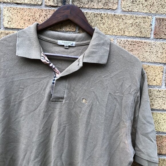 Vintage Burberry London Novacheck Collar Polo Button Up Shirt Large - Picture 6 of 9